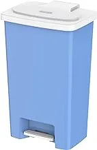 Cosmoplast 78L Step-On Waste Bin With Pedal, Sky Blue