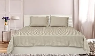 Hotel Linen Klub Stone Single Size 160 X 220 cm Hotel Linen Bedding Set - 2 Pieces (Off White), Cotton Material