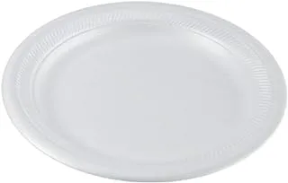 SNH Foam Plate White 7 inch Disposable, Tableware, Birthday Parties, Office, Home Events, Camping - 25 Pieces.