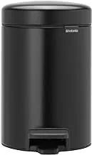 Brabantia 113321 Pedal Bin Newicon With Plastic Inner Bucket, Matt Black - 3 L