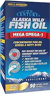 21st Century Alaska Wild Fish Oil EC Sg - 90 كبسولة