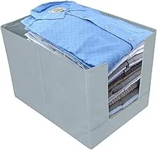 KUBER INDUSTRIES Non-Woven Shirt Stacker Wardrobe Organizer (Grey), 40x25x24 CM