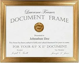 Lawrence Frames 536281 8.5X11 Sutter Burnished Gold Picture Frame