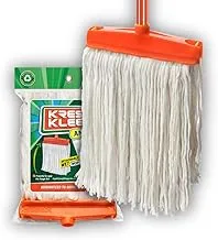 KRESS Kleen Detachable Cotton Wet Mop, Orange, 350 G, 8072