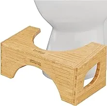 مقعد المرحاض الأصلي Squatty Potty - Bamboo Flip ، ارتفاع 7 و 9 بوصات ، بني