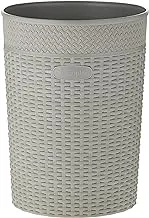 Cosmoplast 6L Cedarattan Round Waste Basket, Grey