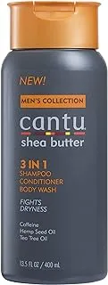 Cantu Mens 3-In-1 Shampoo Conditioner Bodywash 13.5 Ounce (400Ml) (6 Pack)