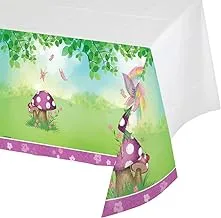 Creative Converting Fancy Fairy Plastic Tablecover With Border Print