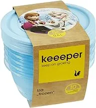 Keeeper Frozen Food Storage Container Set,5 X 500 ML, Blue