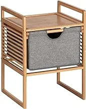 WENKO Bahari Side Table, Bamboo, Household and Bedroom Storage Companion, Space Saving & Durable Design, 40x56x40cm, Brown