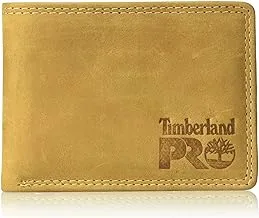 Timberland PRO mens Leather RFID Wallet With Removable Flip Pocket Card Carrier Wallet