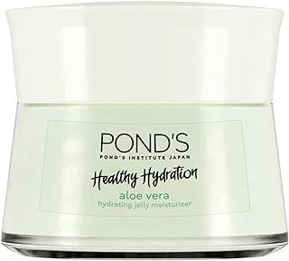 Pond's Healthy Hydration Gel Moisturizer for Fresh, Hydrated skin, Aloe Vera, with 100 percent Natural Origin Aloevera Extract and Vitamin B3 (Niacinamide), 50ml