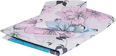 Soft Comfort Double Size Flat Sheet 3Pcs Set - Wild Flower Multi