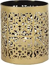 Home Town Votive Metal Gold/Black Candle Holder,8X7Cm