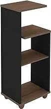 Artely Bis End Table, Walnut Brown with Black - W 33 cm x D 25 cm x H 78.5 cm