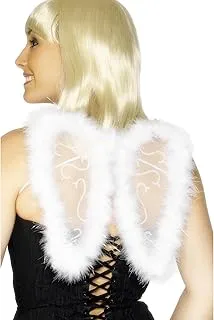 Smiffys 25 x 20 cm Mini Glitter Wings Marabou - White