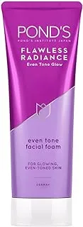 Pond's Flawless Radiance Facial Foam Cleansing and Exfoliating with Niacinamide and Vitamin E, Even-tone Glow, gives Blemish-Free Skin, 100g