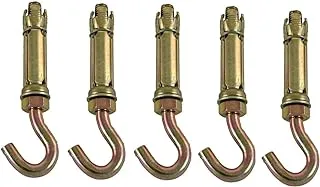 Royal Apex High Strength Metal Sleeve Shield Closed Hook/Eye Hook | Open Hook Anchor Bolt Pack of 5 (OPEN HOOK, 8 MM)