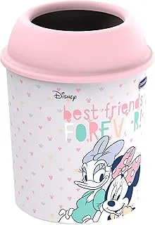 Cosmoplast Disney Mickey & Friends Girls Round Dust Bin 5 Liters, Dia. 20 X H 26.5 cm