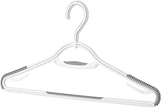 Whitmor Slim Sure-Grip Hangers with Swivel Hook (Set of 5), White