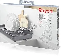 Rayen extendable dish drainer, grey, 2069.01, medida plegado: 36 x 32 x 9,5 cm.