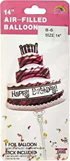 RGL Happy Birthday Cake Topper Pink Balloon