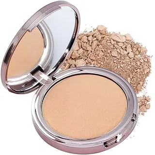 Girlactik Usa. 2-In1 Compact Face Pressed Powder & Contour Bronzer. Weightless, Buildable Coverage. Velvet Finish. -Light