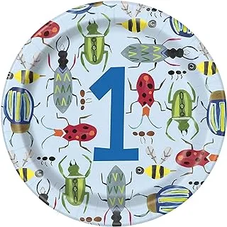 Unique Party 73345 - 23cm Bug 1st Birthday Paper Plates, Pack of 8