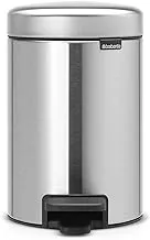 Brabantia 113222 Pedal Bin newIcon with Plastic Inner Bucket, 3 Litre - Matt Steel