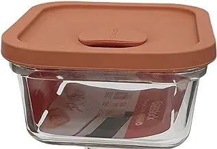 Glasslock Range Cook 440 Ml Square Container W/Silicon Cover