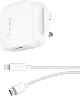 Belkin Usb-C Wall Charger 20W With Type-C To Lightning Cable 4Ft / 1.2M - White