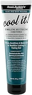 Aunt Jackie's Aloe And Mint Recipes Cool It! Stimulating Moisturizing Conditioner For Softer, Healthier Looking Hair, 10 Oz, Green