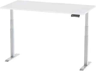 Mahmayi Lift-12 Electronic Height Adjustable Modern Desk with Snake Cable Management - Efficient Office Desk with 2 Grommets for Organized Workspaces and Customizable Ergonomics (White, 120cm)