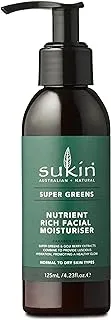 SUKIN Supergreens Nutrient Rich Facial Moisturiser, 125 ml