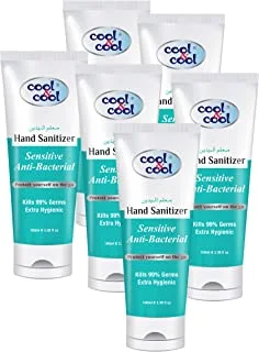 Cool & Cool Sensitive Hand Sanitizer Tube, 6 X 100 ml