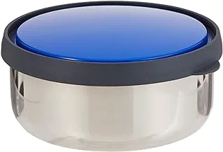 Raj Steel Storage Bowl With Blue Plastic Lid -12 Cm, PD0001, Nuts Bowl , Food Container , Serving Bowl, Lunch Box