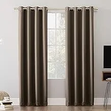 Sun Zero Nordic Theatre Grade Extreme 100٪ Blackout Grommet Curtain Single Panel، 52 