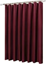 Home Pro Polyester Shower Curtain, 180 Cm Size, Burgundy