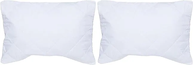 Regency Klub Deyarco Regency Klub 144Tc Poly Cotton Quilted Pillow Protector -Queen Size (50X75cm) 2 Pieceswhite