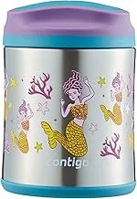 Contigo food jar; stainless steel vacuum-insulated container for soup, veggies or fruit; 100% leak-proof; kids lunch box; hot for up to 6 hours, cold for up to 7; for preschool or school; 10 oz