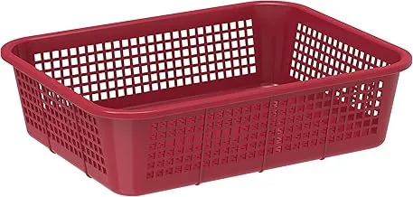 Cosmoplast Small Fruit Tray Storage Basket, Dark Red