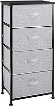 Amazon Basics Fabric 4-Drawer Storage Organizer Unit for Closet, Black