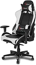 Arozzi Verona XL+ Extra-Wide Premium Racing Style Gaming Chair With High Backrest, Recliner, Swivel, Tilt, Rocker And Seat Height AdjUStment, Lumbar And Headrest Pillows Included - White