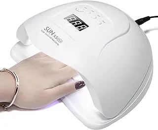 سكاي تاتش بروفيشينال جل طلاء اظافر Led مصباح تجفيف ، مجفف الاظافر Sun X5 PlUS 54W Uv Led Nail Lamp لصالون مانيكير محترف ، الأظافر ، البولندية ، المعالجة ، مانيكير ، باديكير ، أدوات فنون الأظافر ، أبيض