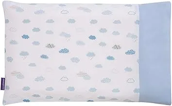 Clevamama Clevafoam 100% Cotton Pillow Case, Blue, 31cmX22cm, pram, 3301