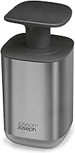 Joseph Joseph Presto Stainless-Steel Hygienic Easy-Push Soap Dispenser With Wide Pump, One-Size, Stainless Steel/Gray