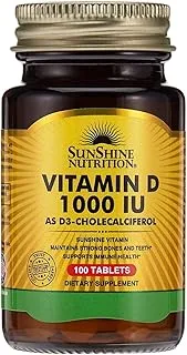 SUNSHINE NUTRITION Vitamin D 1000 Iu, 100 Tablets