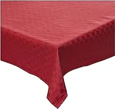 DEYARCO Princess 100% Cotton Dobby Jacquard Table Cover- 140x140cm - Maroon 1pc