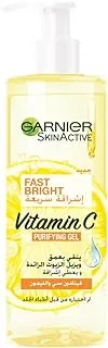 Garnier Gel Wash, Removes Escess oil and Impurities, With Vitamin C Purifying, SkinActive Fast Bright, 400 ml