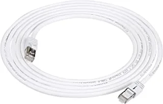 Amazon Basics RJ45 Cat 7 High-Speed Gigabit Ethernet Patch Internet Cable, 10Gbps, 600MHz - White, 10-Foot (3M), 5-Pack